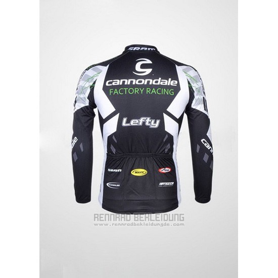 2012 Fahrradbekleidung Cannondale Shwarz und Wei Trikot Langarm und Tragerhose